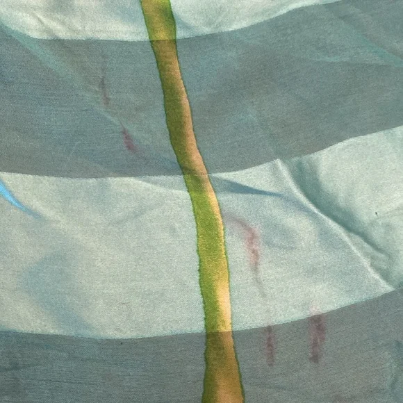 Vintage Oscar de la renta silk scarf. See photos floral striped - Picture 7 of 8